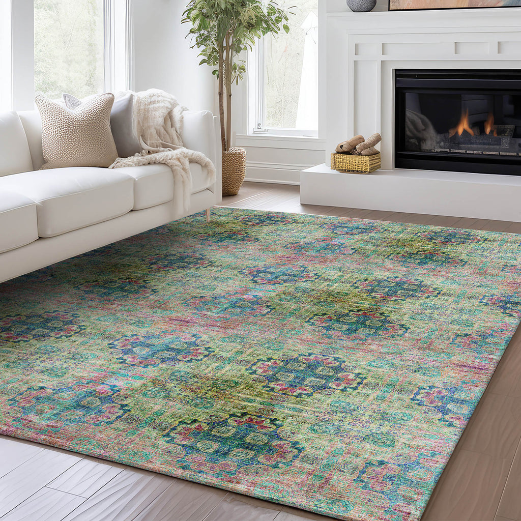dalyn trevi tv16 green rug