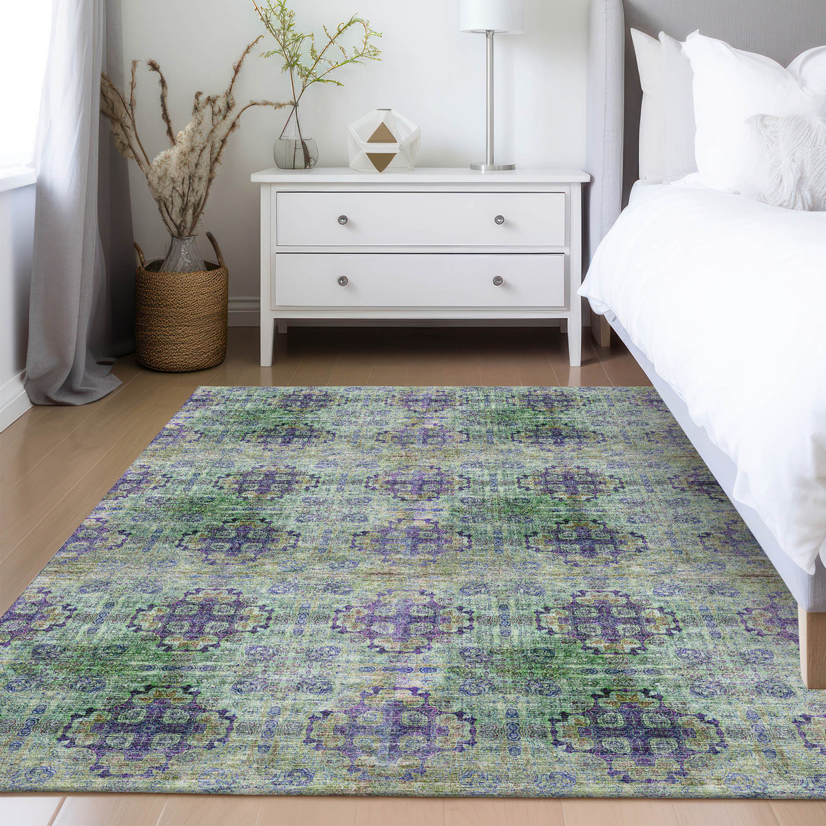 dalyn trevi tv16 purple rug