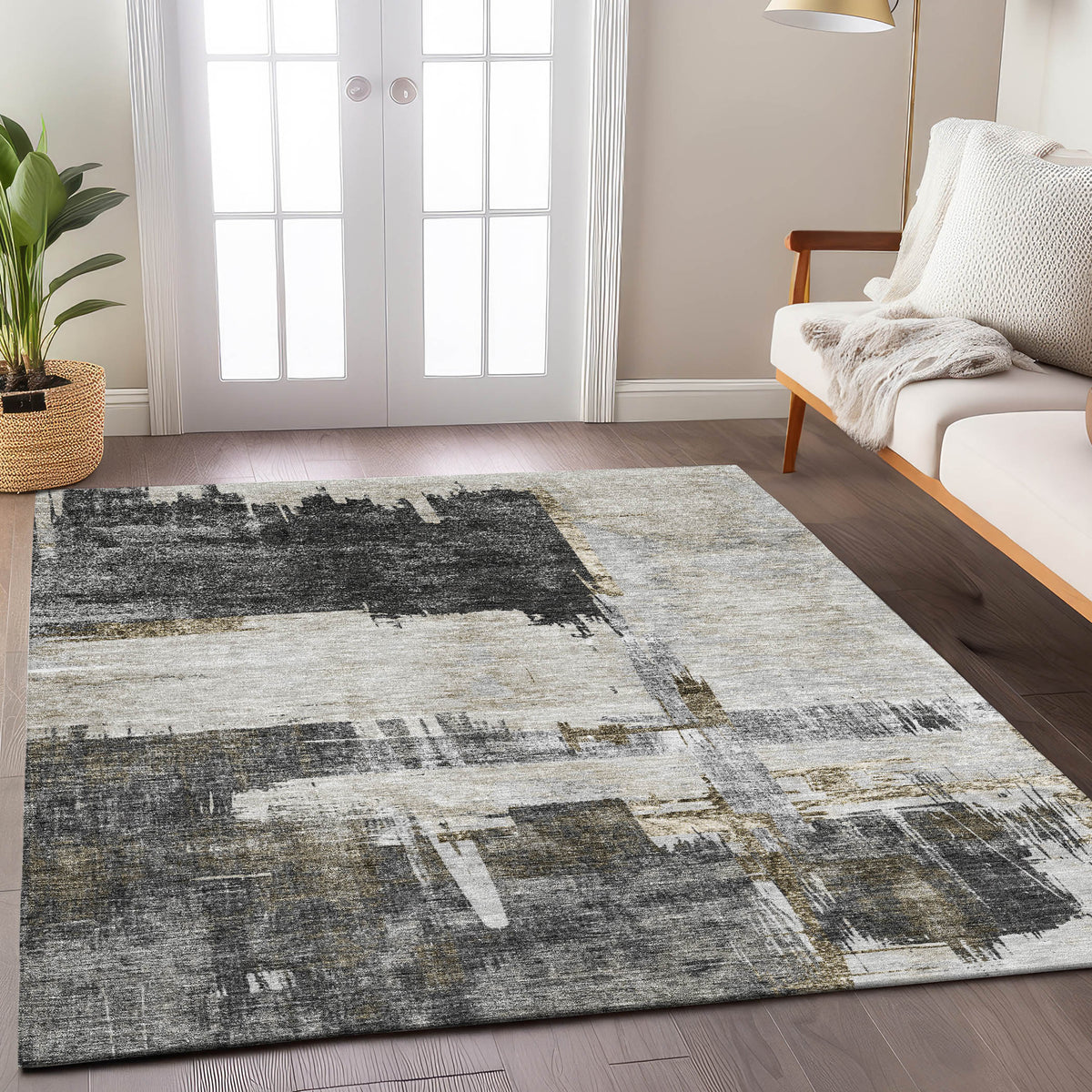 dalyn trevi tv18 gray rug