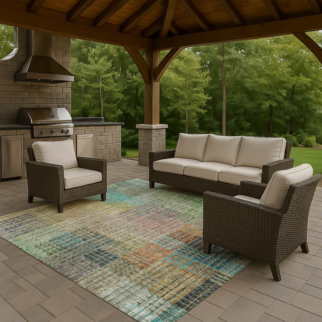 dalyn trevi tv6 green rug