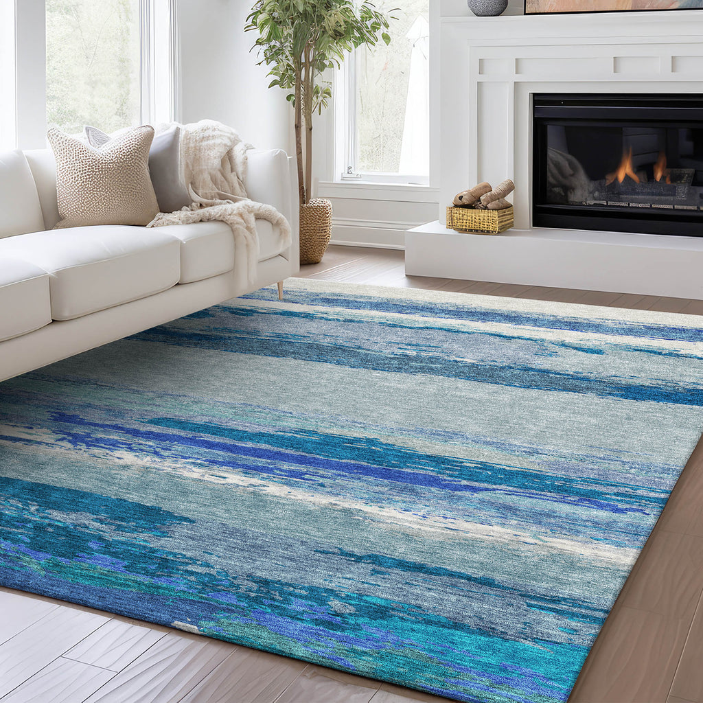 dalyn trevi tv8 blue rug