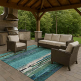 dalyn trevi tv8 teal rug