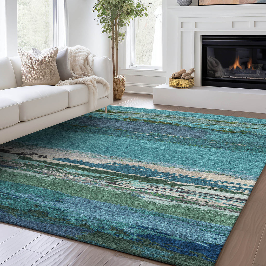 dalyn trevi tv8 teal rug