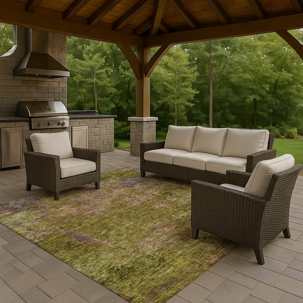 dalyn trevi tv9 green rug