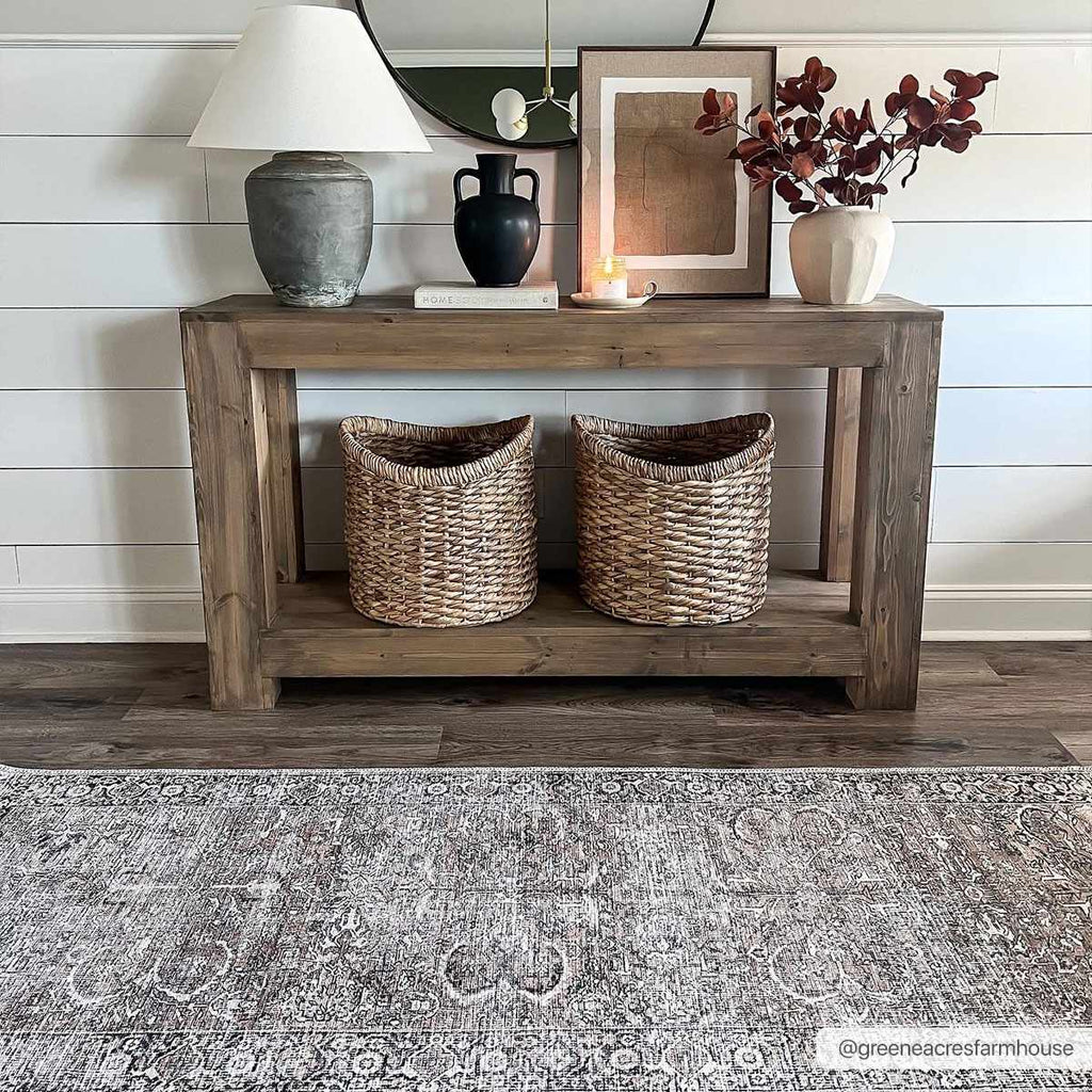 Hauteloom Jill JILL Dark Brown Machine Made Polyester Rug