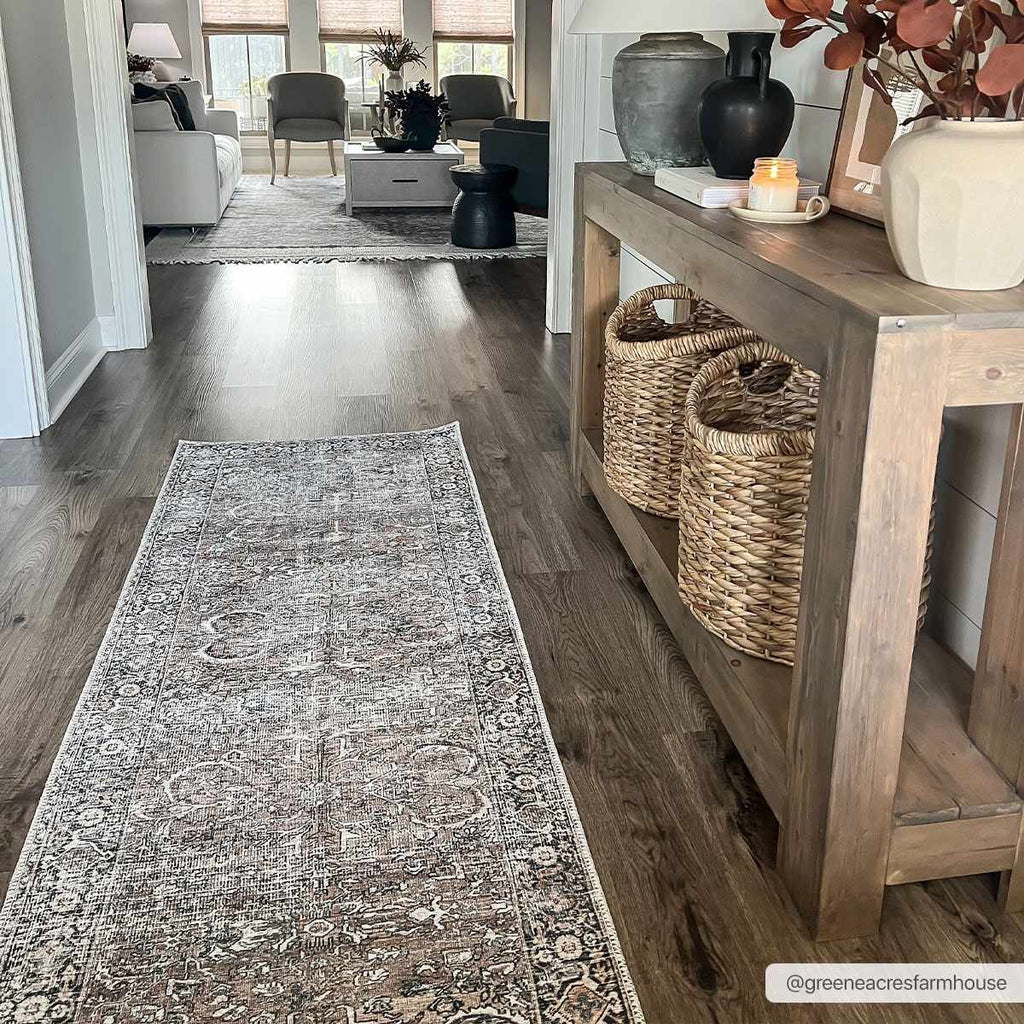 Hauteloom Jill JILL Dark Brown Machine Made Polyester Rug