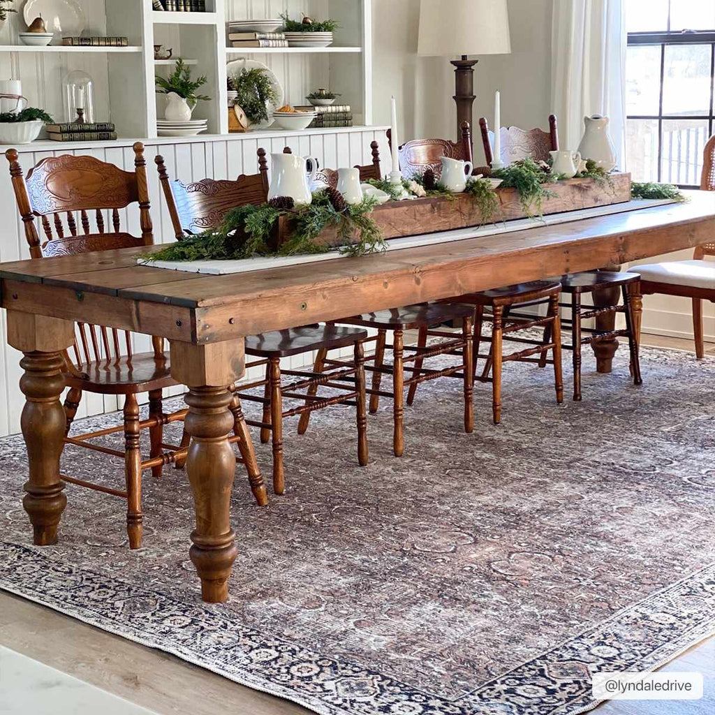 Hauteloom Jill JILL Dark Brown Machine Made Polyester Rug