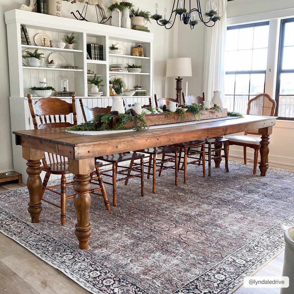 Hauteloom Jill JILL Dark Brown Machine Made Polyester Rug