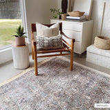 Hauteloom Jill JILL Dark Brown Machine Made Polyester Rug