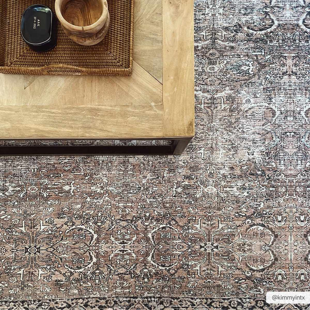 Hauteloom Jill JILL Dark Brown Machine Made Polyester Rug