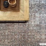 Hauteloom Jill JILL Dark Brown Machine Made Polyester Rug