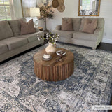 Hauteloom Telina TELI Blue Machine Made Polypropylene Rug