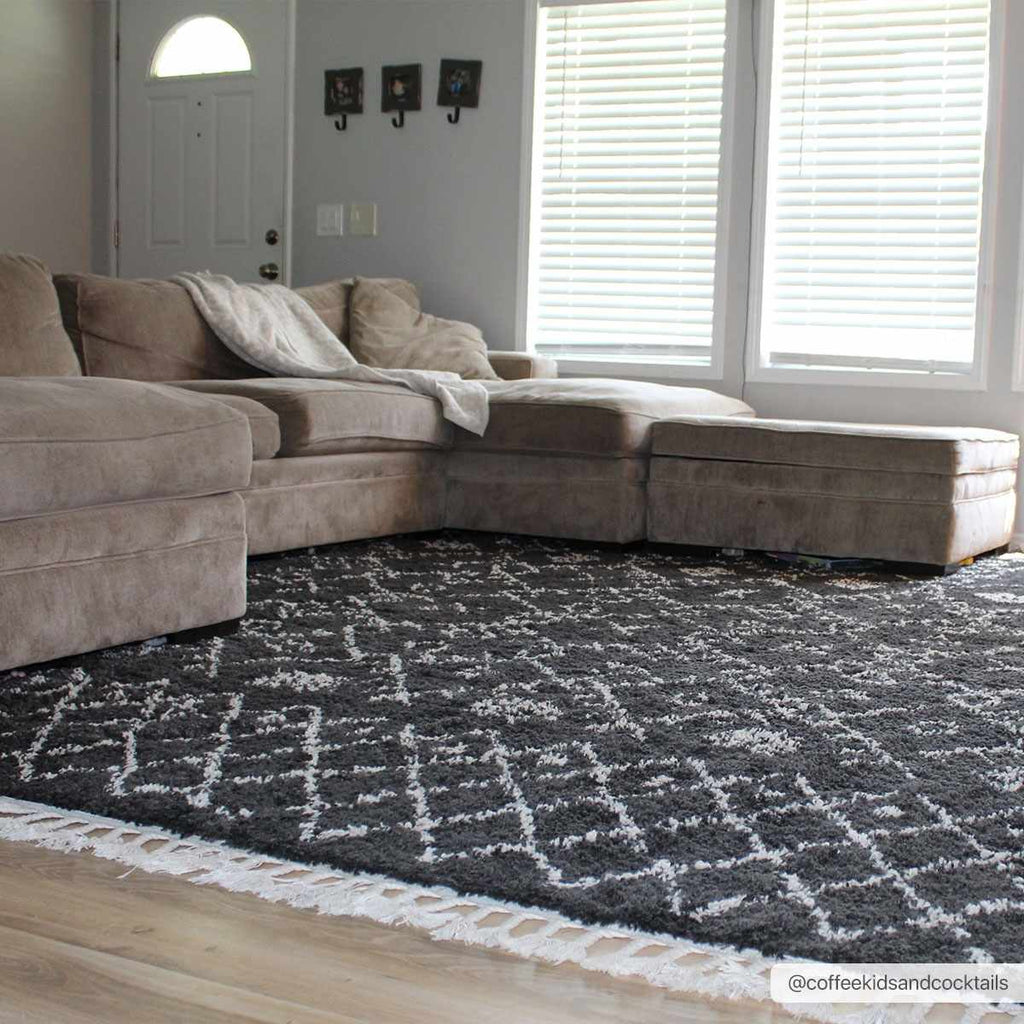 Hauteloom Thetford THET Charcoal Machine Made Polypropylene Rug