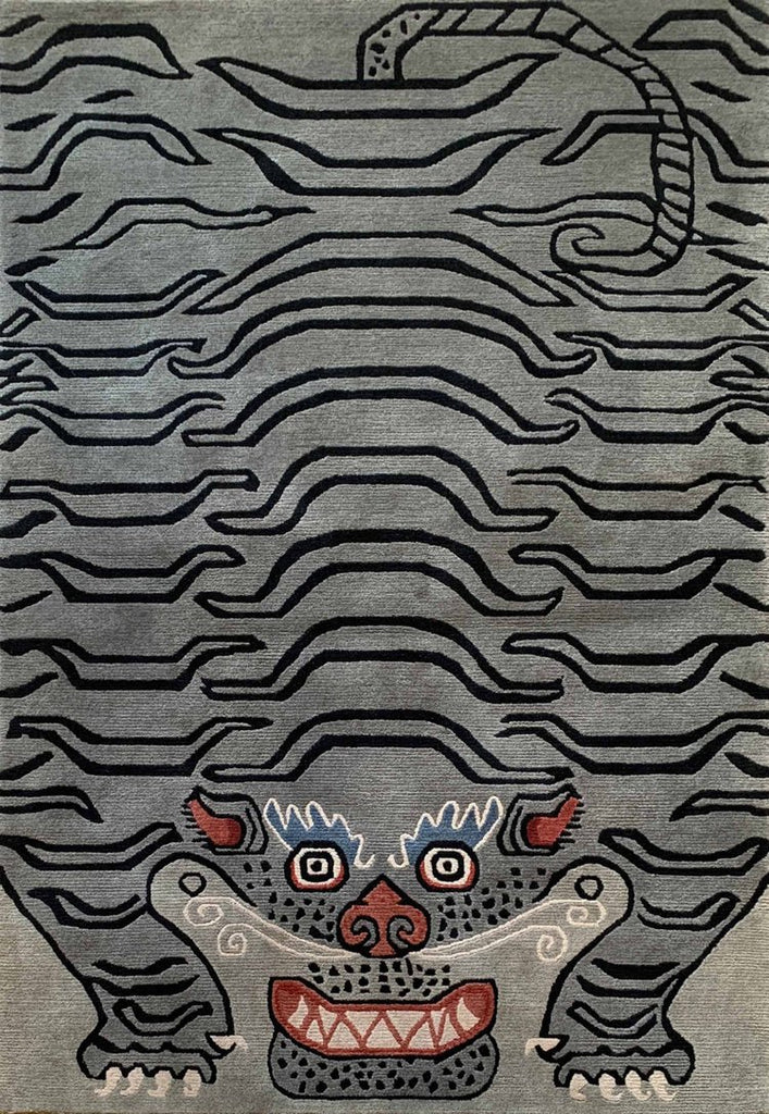 tibet rug company 60 ct tiger pelt gray rug