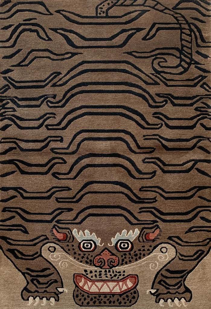 tibet rug company 60 ct tiger pelt mocha rug
