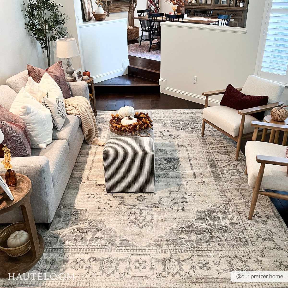 Hauteloom Tigris TGS2315 Gray Machine Made Polypropylene Rug