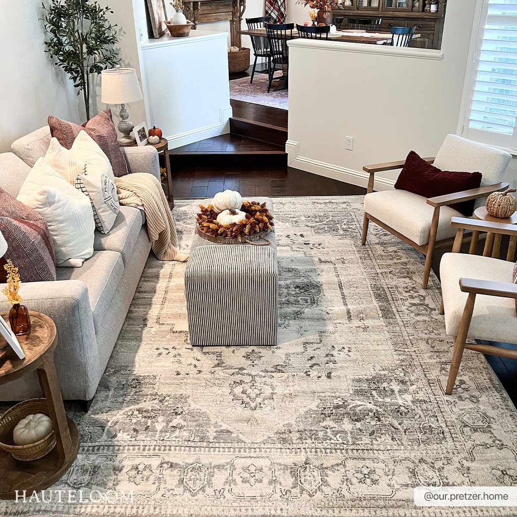 Hauteloom Tigris TGS2315 Gray Machine Made Polypropylene Rug