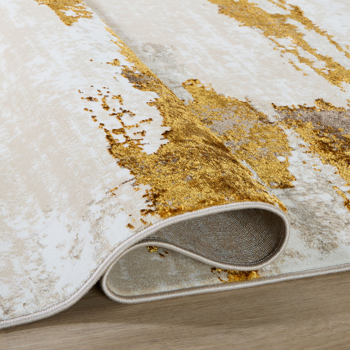 lavin sibel u7001 gold rug