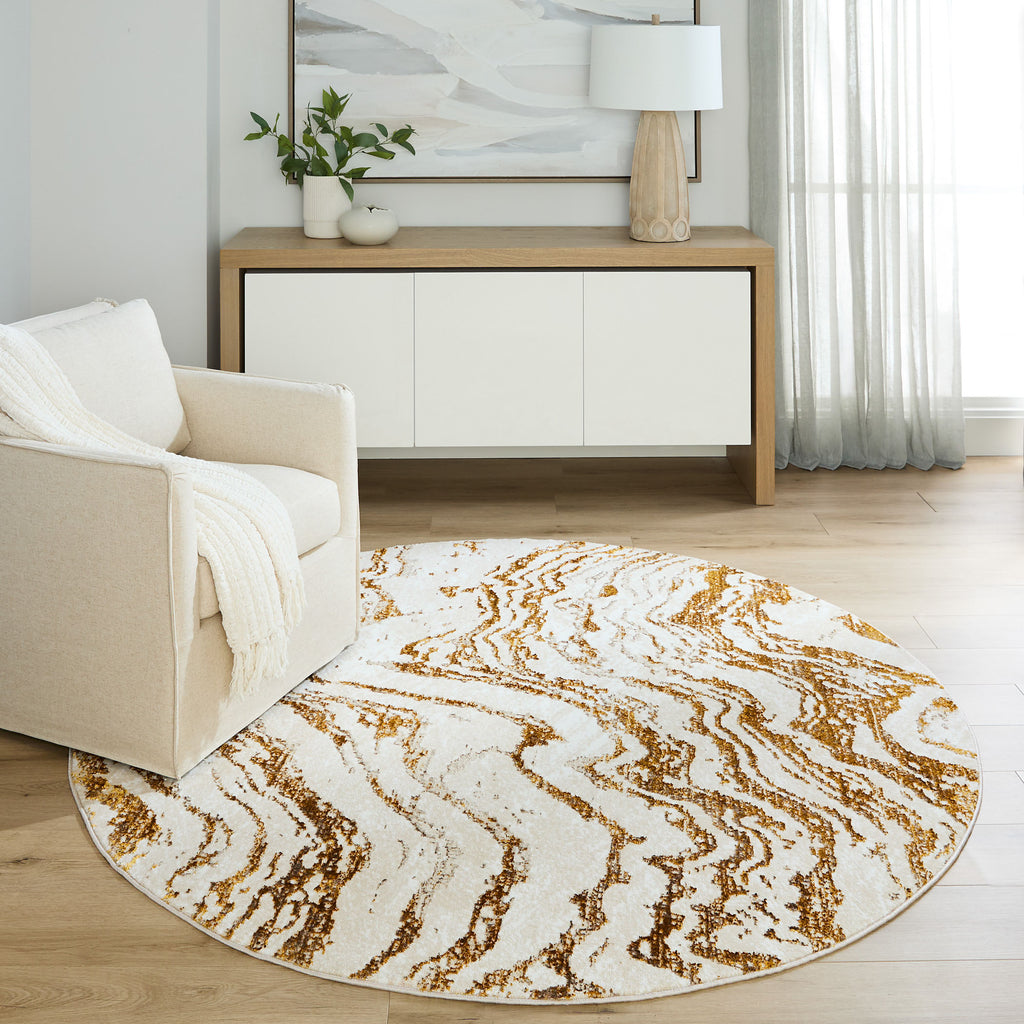 lavin sibel u7005 gold rug