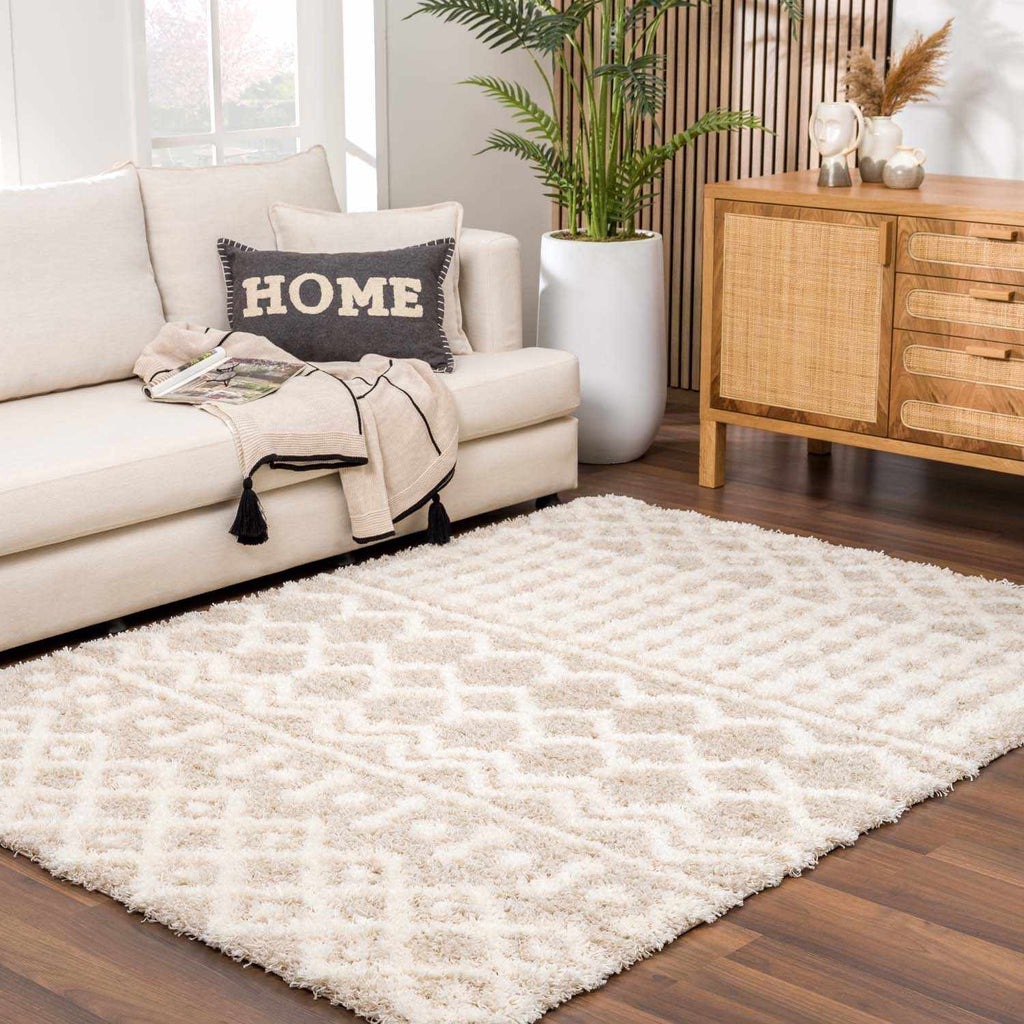 Hauteloom Prompton PROM Cream Machine Made Polypropylene Rug