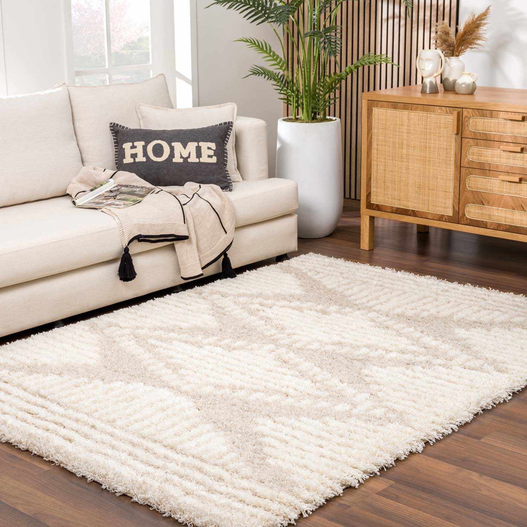 Hauteloom Igor IGO Beige Machine Made Polypropylene Rug