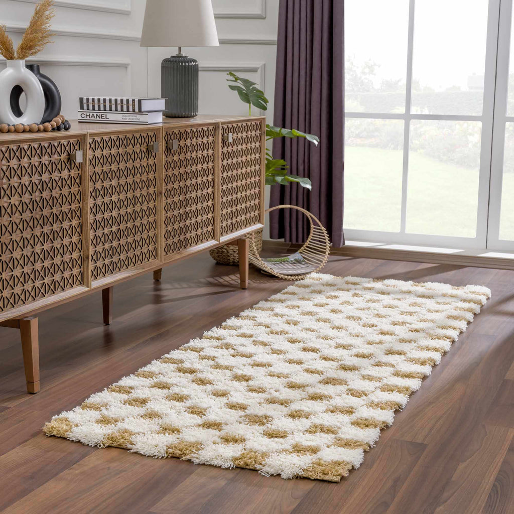 Hauteloom Atira SUSGATIRBA1 Mustard Machine Made Polypropylene Rug