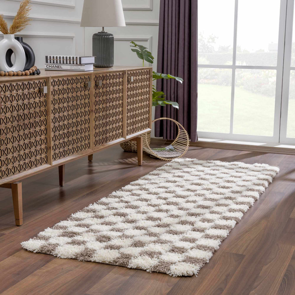 Hauteloom Atira SUSGATIRBA3 Cream Machine Made Polypropylene Rug
