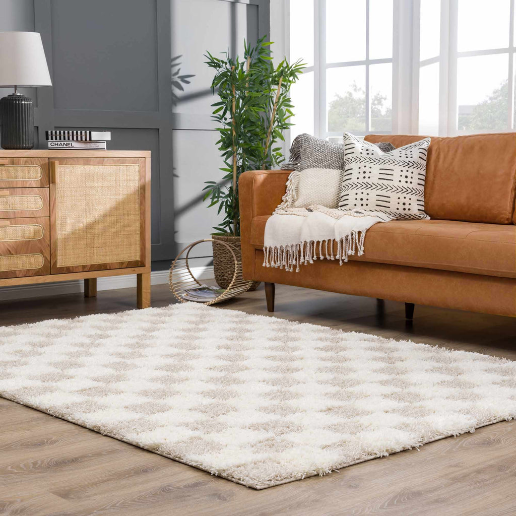 Hauteloom Atira SUSGATIRBA5 Cream Machine Made Polypropylene Rug