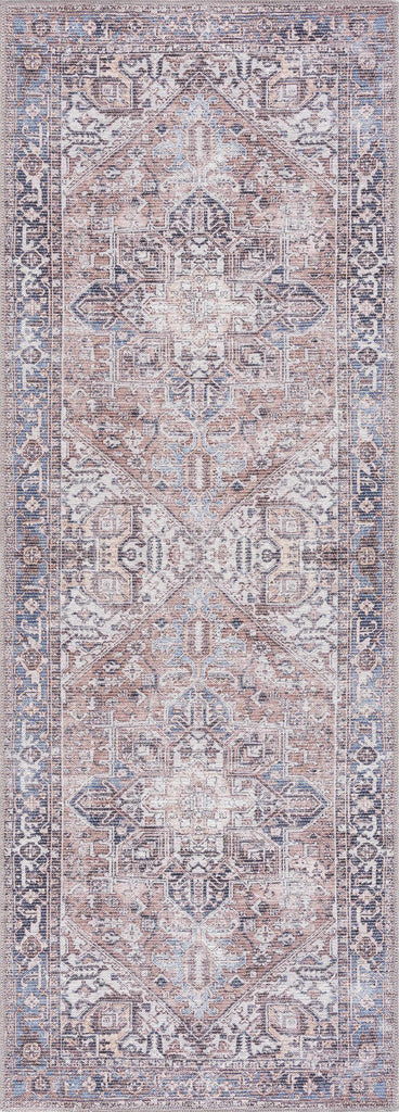 Hauteloom Limited Edition VIH Peach Machine Made Chenille-Polyester Rug