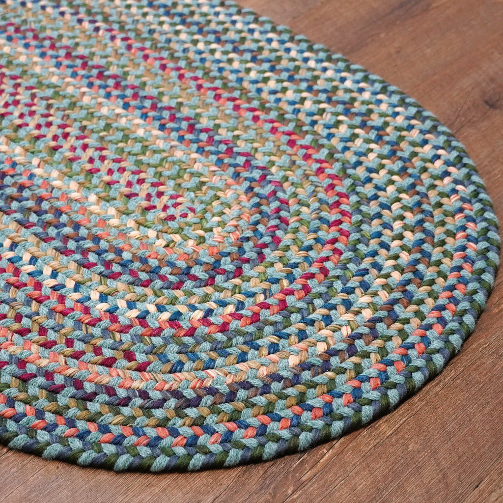 Colonial Mills Cloverdale Wool VL05 Multi-Teal Rug