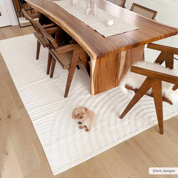 Hauteloom Deron SLYBDERONA1 White Machine Made Polypropylene Rug