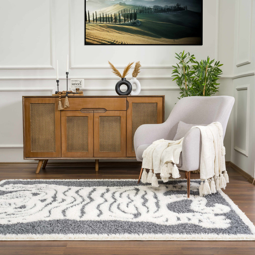 Hauteloom Zane HRDOZANEPA2 Cream Machine Made Polyester Rug