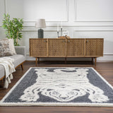 Hauteloom Zane HRDOZANEPA2 Cream Machine Made Polyester Rug