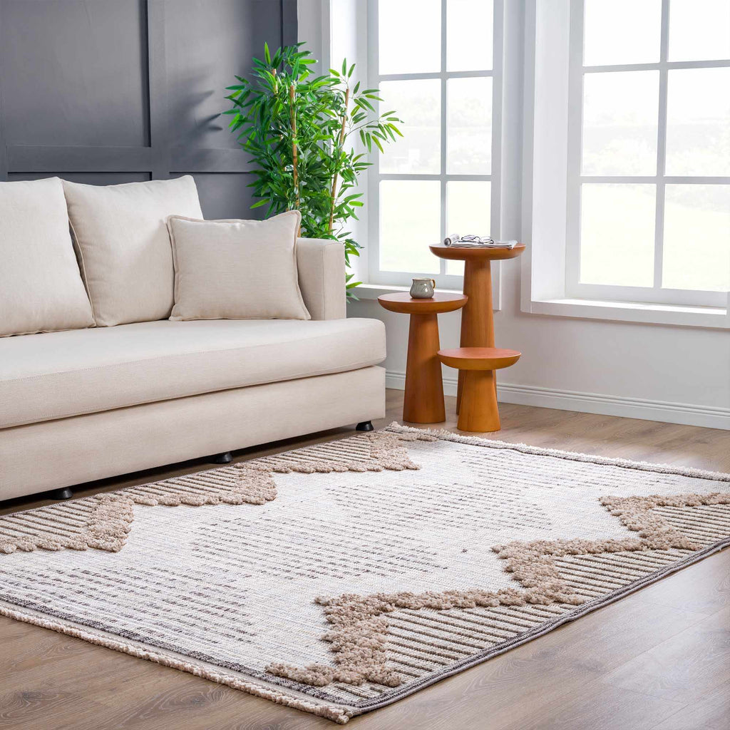 Hauteloom Maulawin MAULA Charcoal Machine Made Polyester Rug