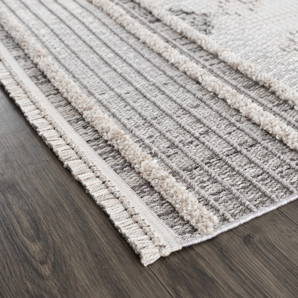 Hauteloom Amaga AMAGA Charcoal Machine Made Polyester Rug
