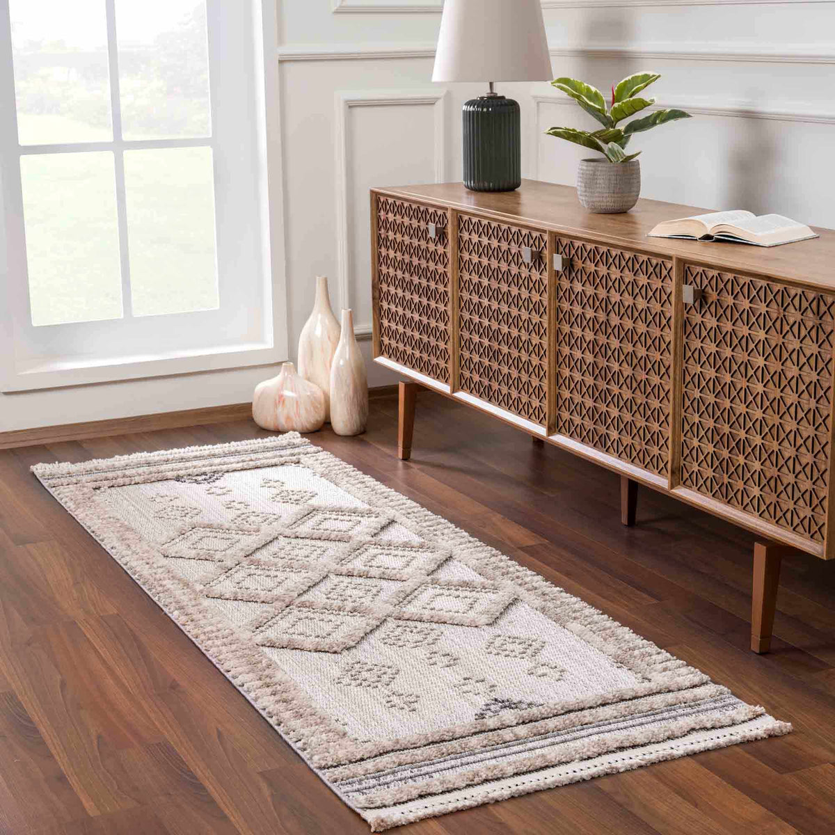 Hauteloom Amaga AMAGA Charcoal Machine Made Polyester Rug