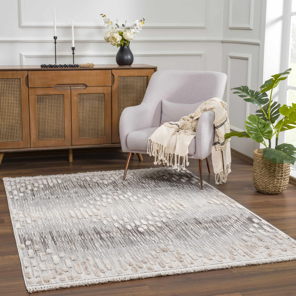 Hauteloom Poydras POYD Charcoal Machine Made Polyester Rug