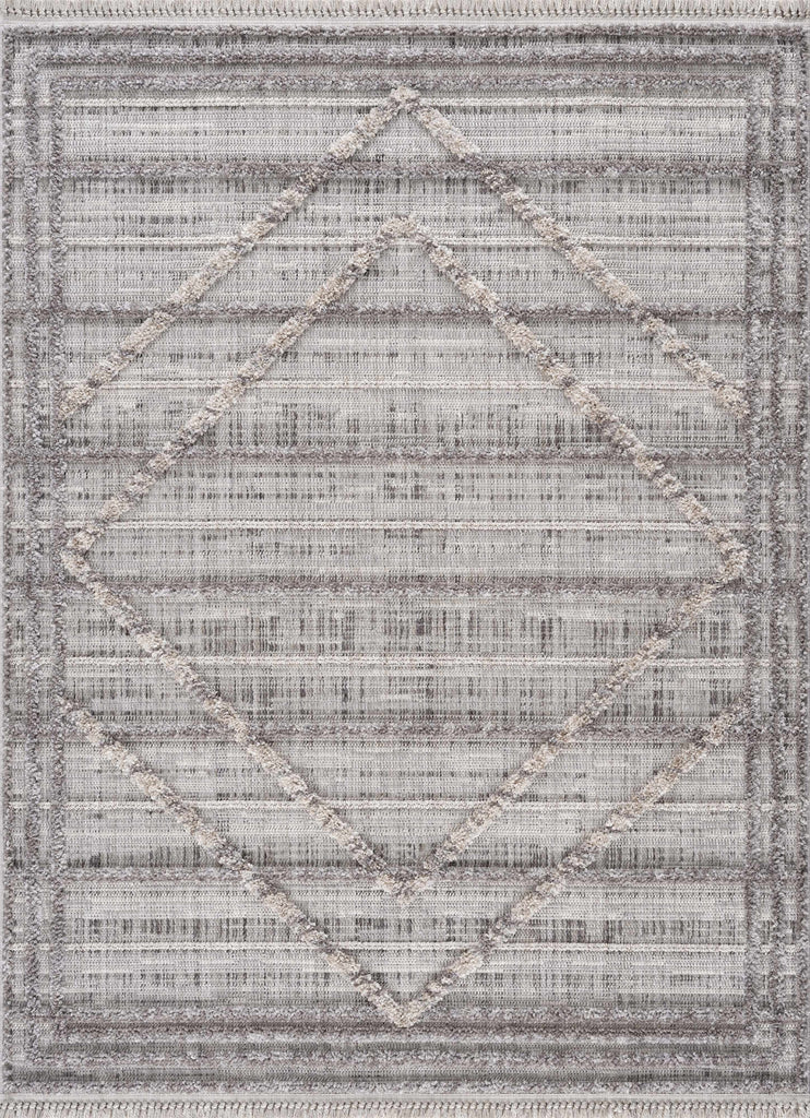 Hauteloom Barurao BARU Charcoal Machine Made Polyester Rug