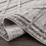 Hauteloom Barurao BARU Charcoal Machine Made Polyester Rug