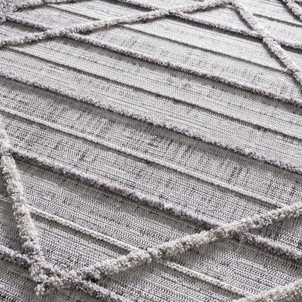 Hauteloom Barurao BARU Charcoal Machine Made Polyester Rug
