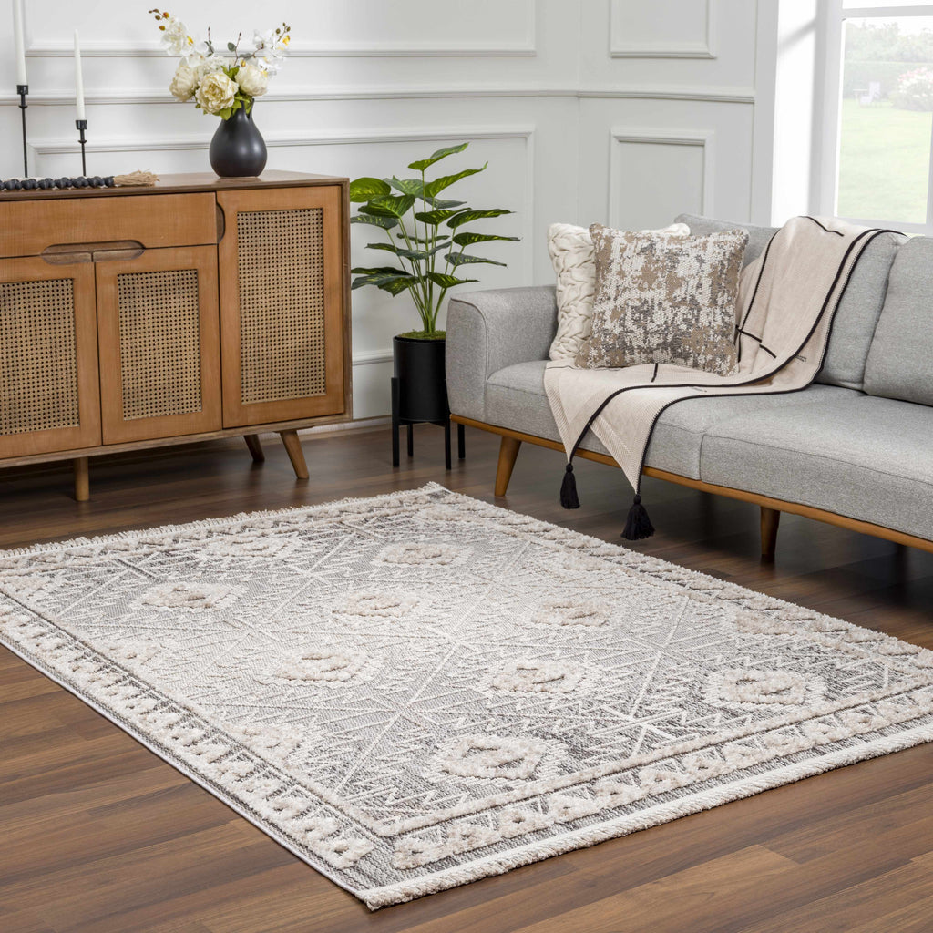 Hauteloom Agoo AGOO Charcoal Machine Made Polyester Rug