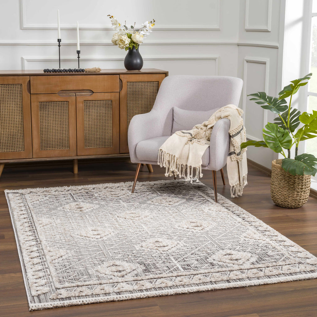 Hauteloom Agoo AGOO Charcoal Machine Made Polyester Rug