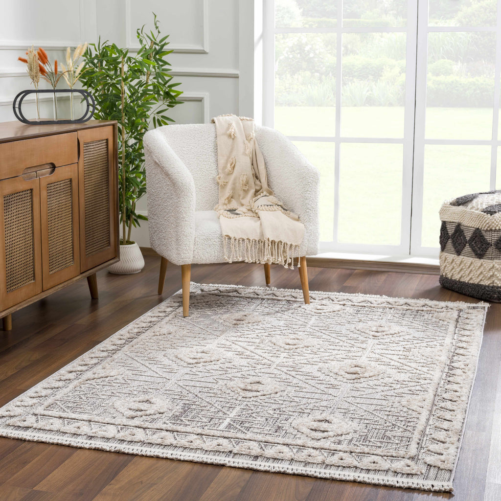 Hauteloom Agoo AGOO Charcoal Machine Made Polyester Rug