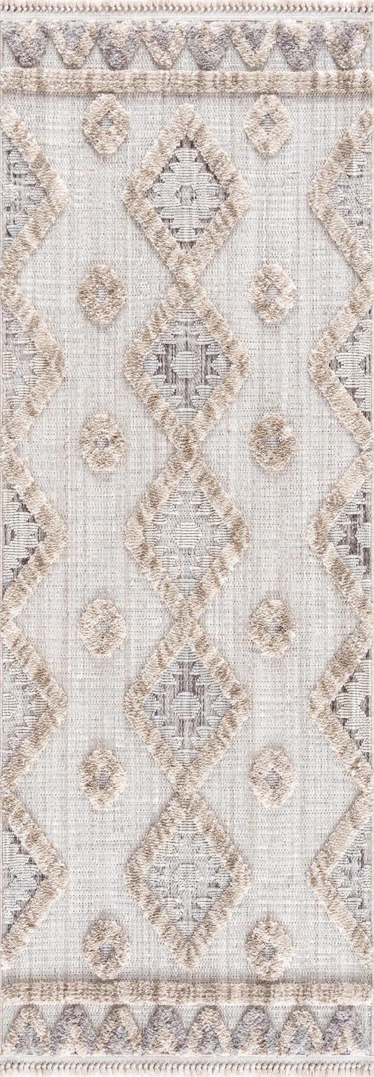 Hauteloom Serkomen HZRZSERKOA1 Gray Machine Made Polyester Rug