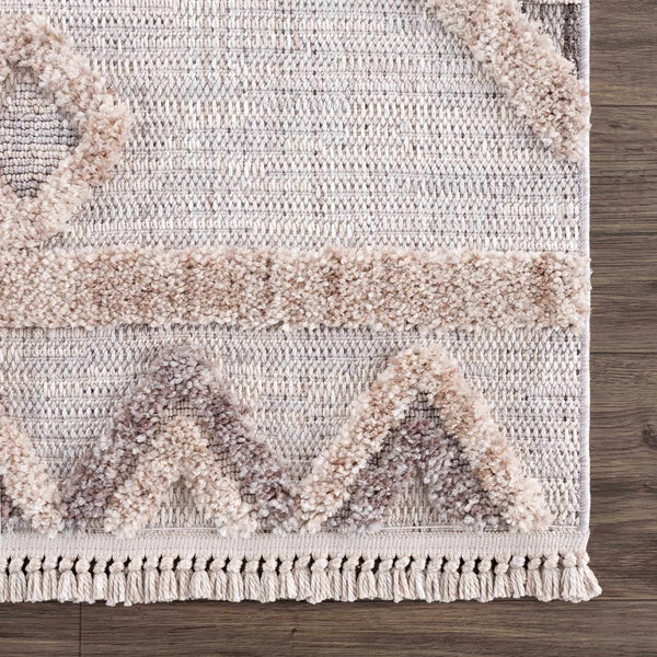 Hauteloom Serkomen HZRZSERKOA1 Gray Machine Made Polyester Rug