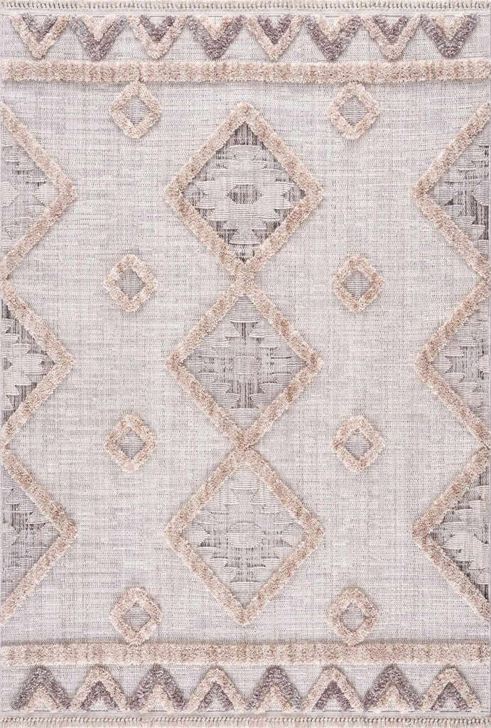 Hauteloom Serkomen HZRZSERKOA1 Gray Machine Made Polyester Rug