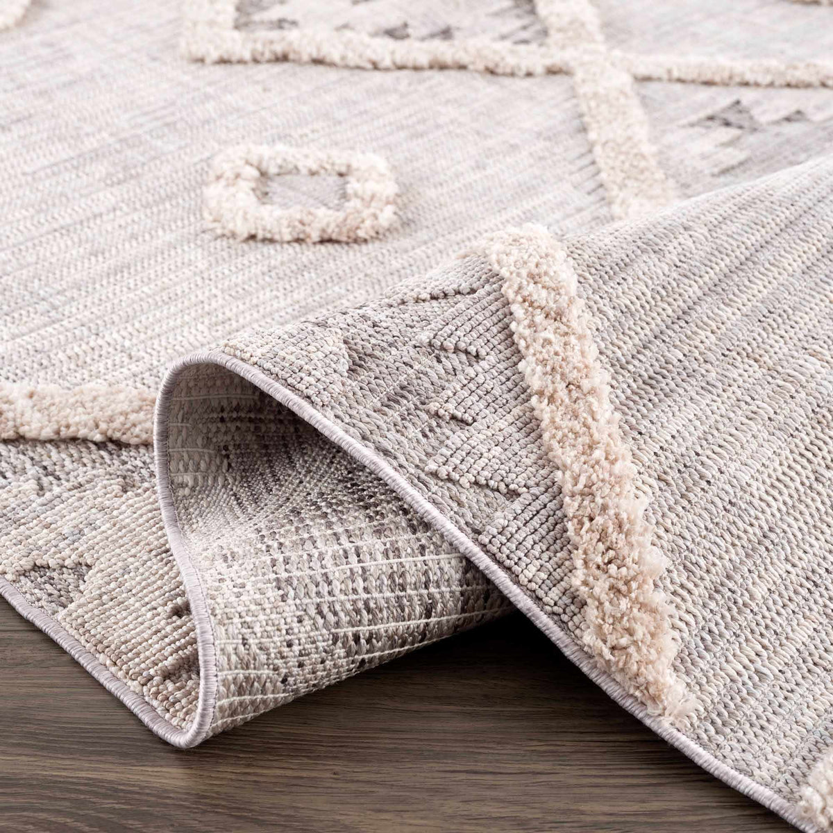 Hauteloom Serkomen HZRZSERKOA1 Gray Machine Made Polyester Rug
