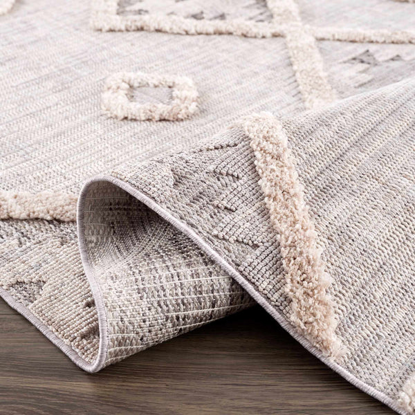 Hauteloom Serkomen HZRZSERKOA1 Gray Machine Made Polyester Rug