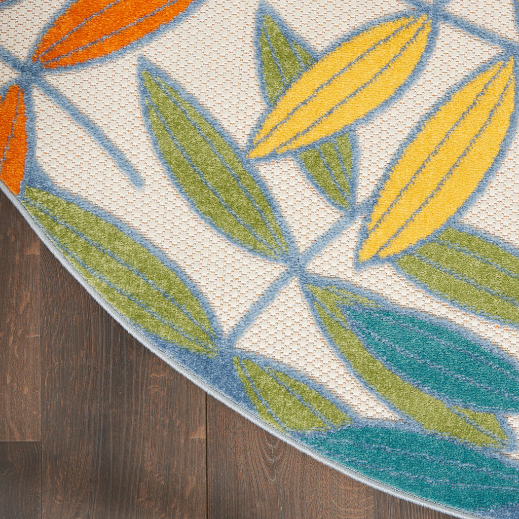 nourison aloha alh18 ivory multi rug