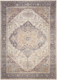 nourison vintage washables vws13 ivory purple rug